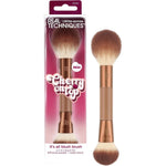 Real Techniques Cherry On Top dual ended blush brush front view showing synthetic bristles