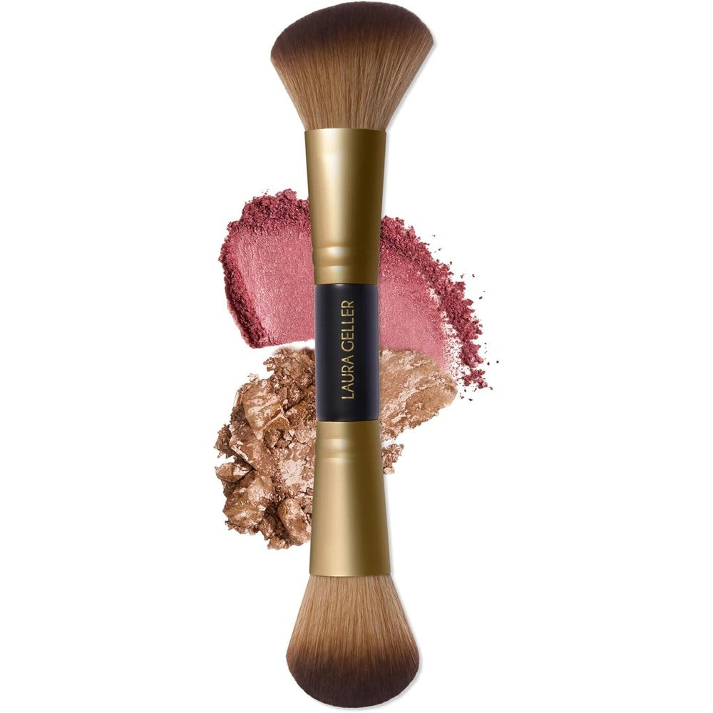 Laura Geller New York Retractable Airbrush Kabuki Brush front view showing dense synthetic bristles