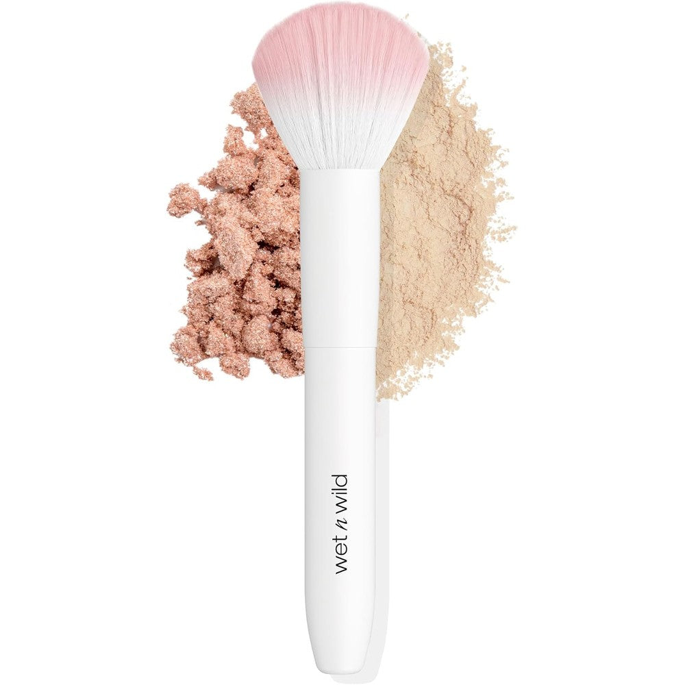 Wet n Wild Powder Brush front view showcasing the ultra plush synthetic bristles for professional makeup application.