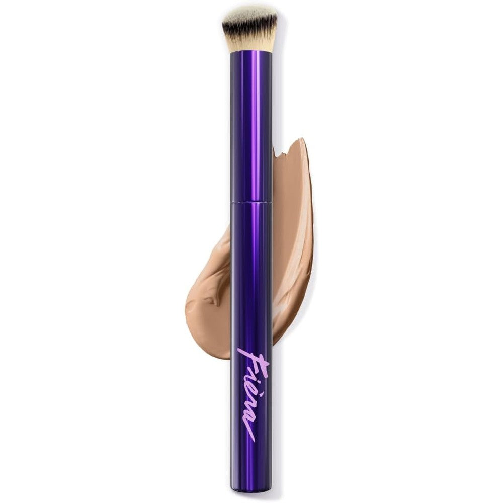 Fièra Contoured Concealer Brush premium angled synthetic makeup tool front view