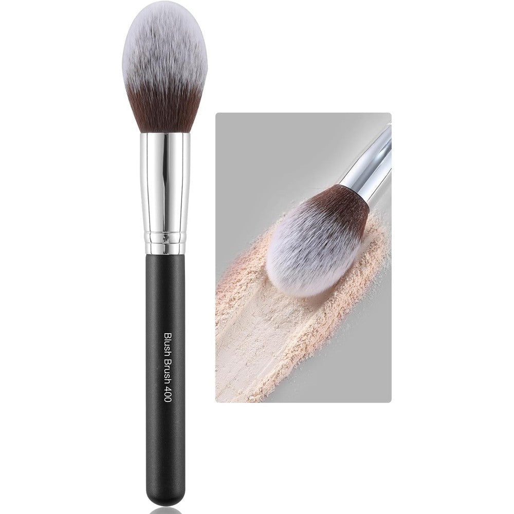 ENERGY Blush Brush 400 professional black tapered face makeup brush front view