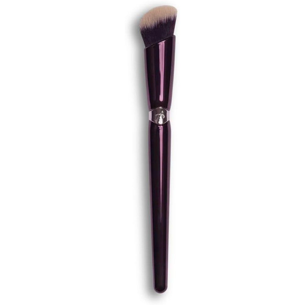 Anisa Beauty Angled Concealer Brush front view showcasing premium synthetic bristles for precise under-eye makeup application.