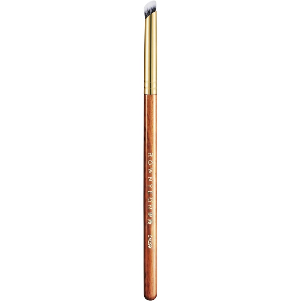ROWNYEON Desert Oak Series MicroBlur Tap Concealer Brush CM 199 front view showing the six millimeter precision tip.