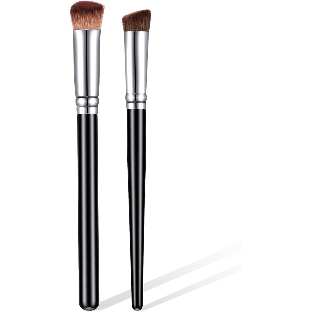 Cobee 2 Pieces Under Eye Angled Concealer Brush Set for precise makeup blending