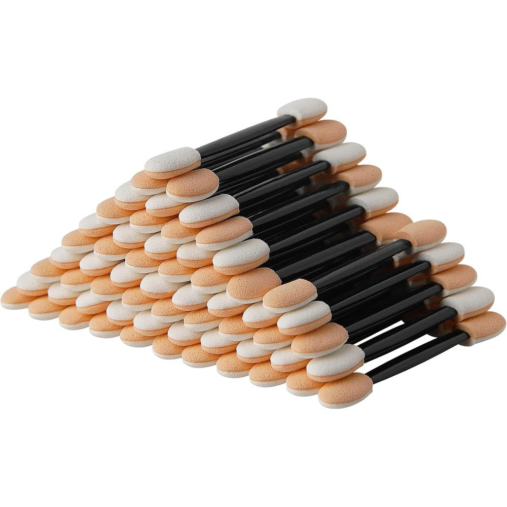 Cuttte Eyeshadow Applicators front view package showing sixty disposable black makeup brushes