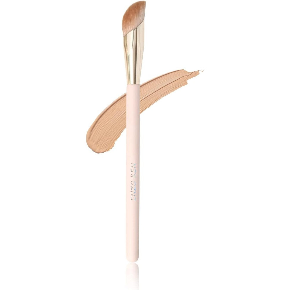 ENZO KEN angled under eye concealer makeup brush front view