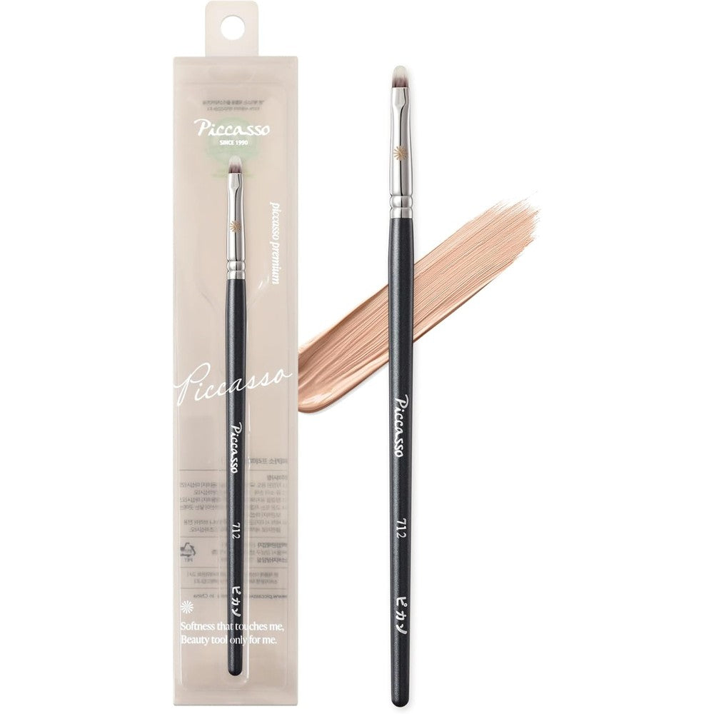 Piccasso 712 Concealer Brush front view professional precision makeup tool