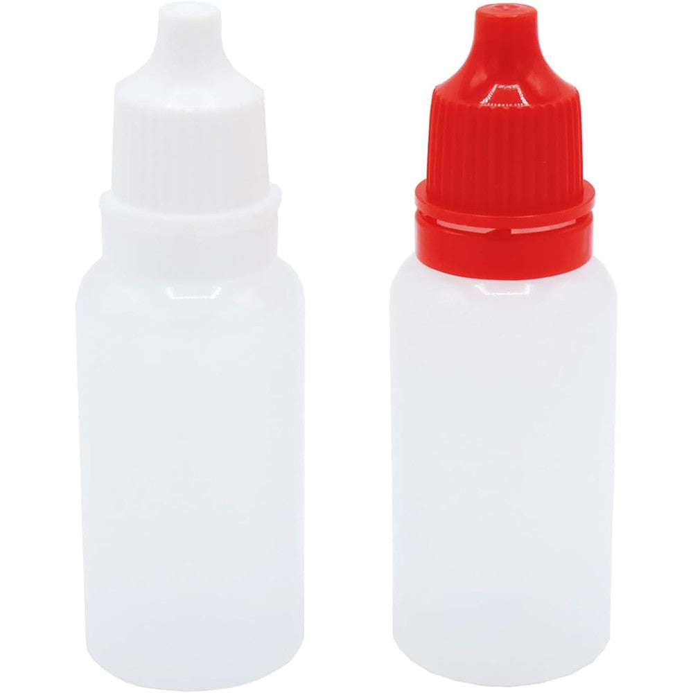Xiwenquku 2pcs 15ml plastic dropper bottles front view for skincare
