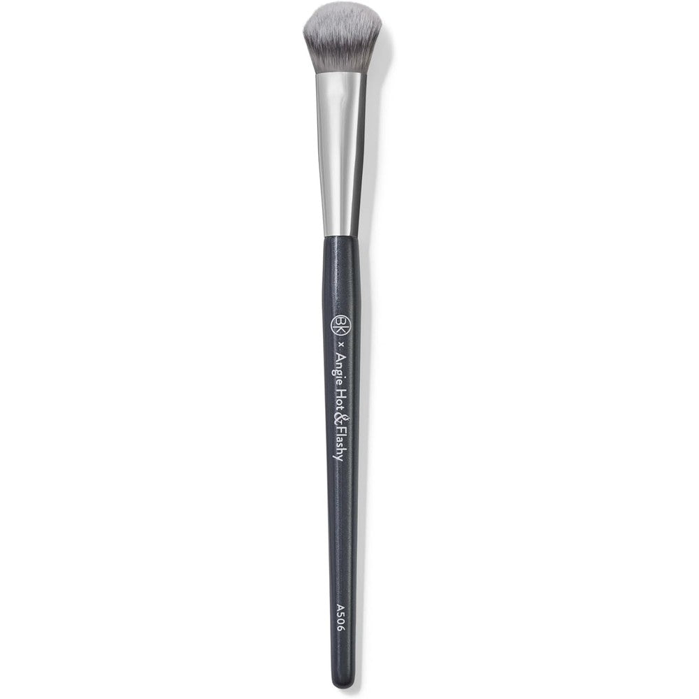 BK Beauty Angie Hot And Flashy A506 Concealer Brush showing the detailed dense synthetic kitten paw bristle head