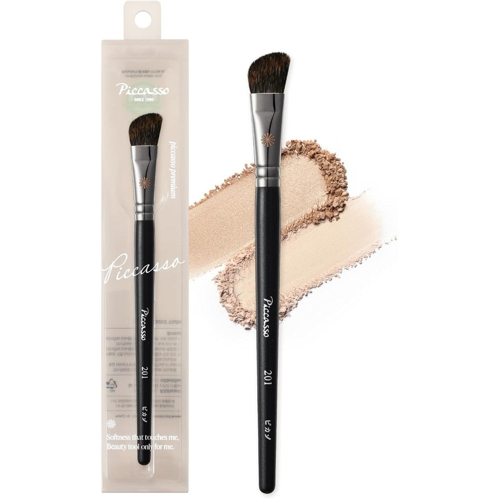 Piccasso 201 Nose Shading Brush front view professional cosmetic tool