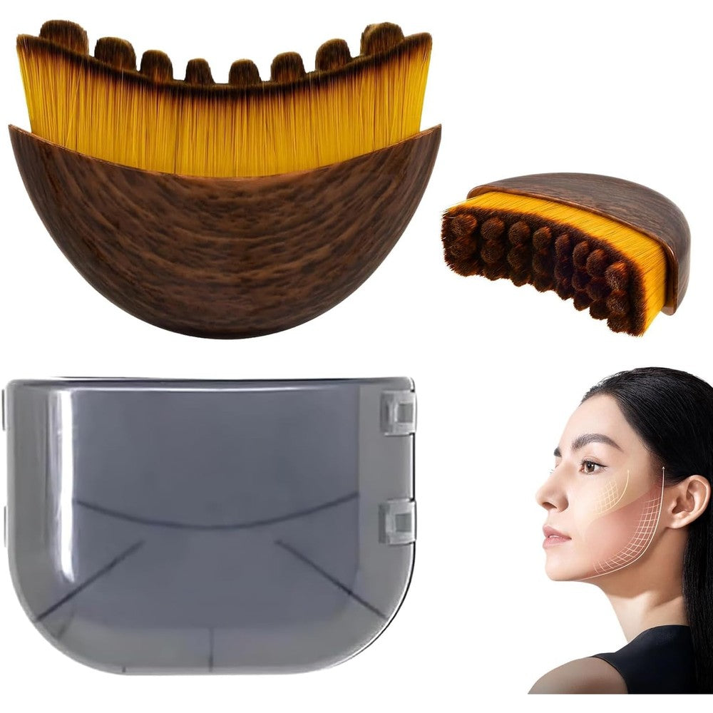 POLXAMA Lymphatic Contour Face Brush front view manual facial drainage massager