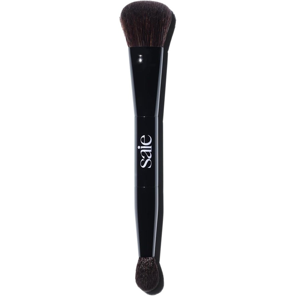Saie The Double Brush dual ended makeup brush front view