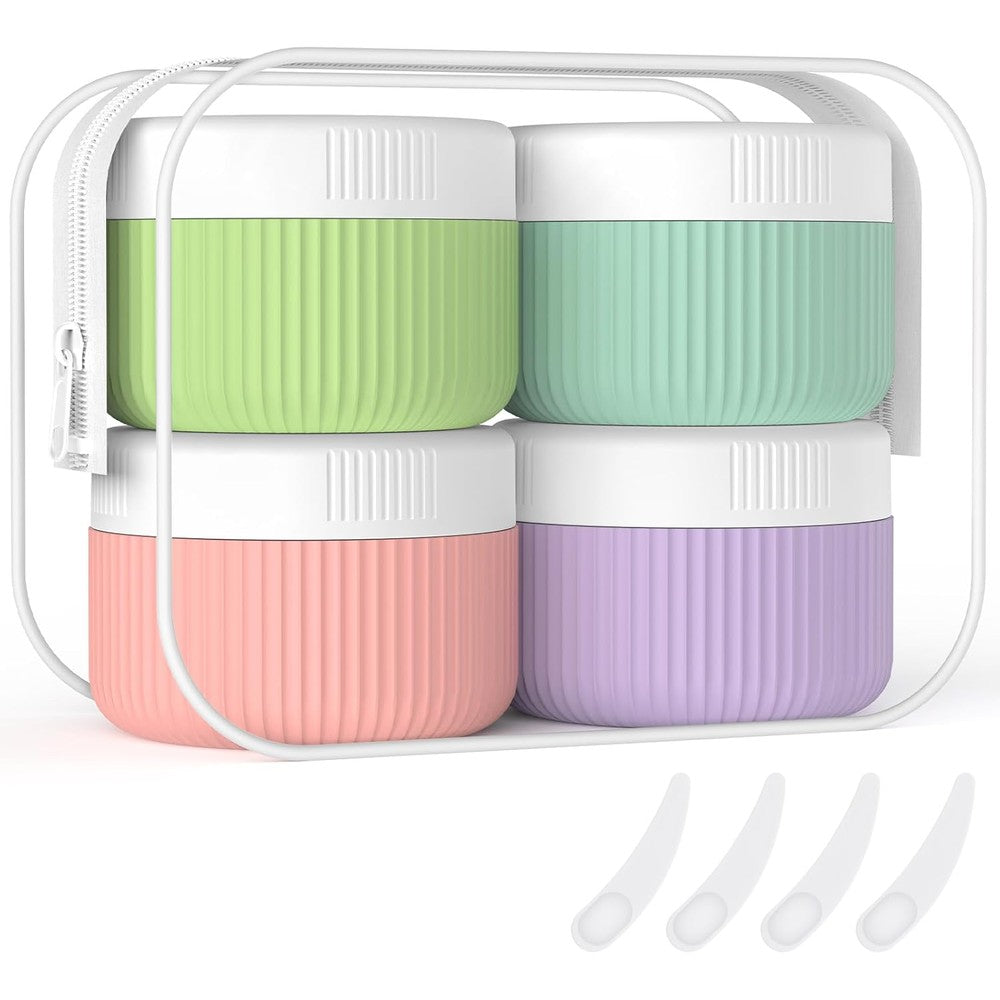 Me.Fan 1.5 Ounce Silicone Cream Jars 4 Pack set front view