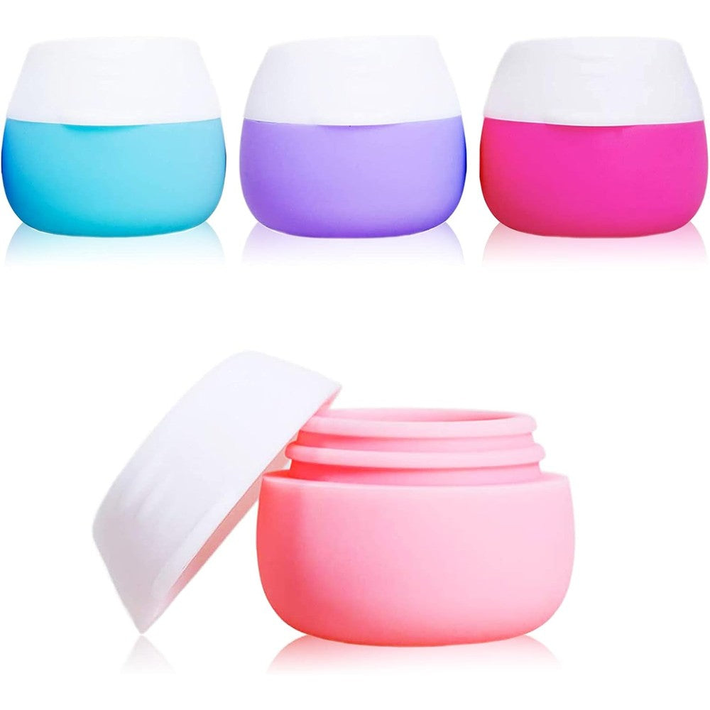 Gemice silicone cream jars front view with lids