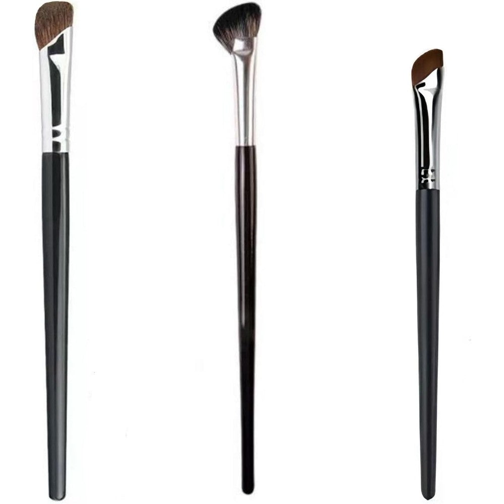 TEONEI nose contour brush front view showing the unique black half fan shape bristles