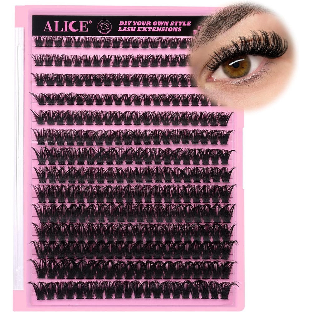 Alice 280 pieces wispy individual lash extension kit front view