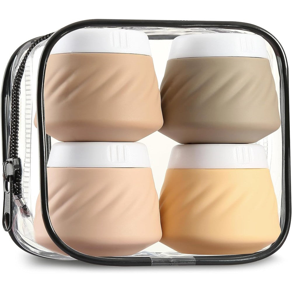 Gemice silicone travel containers 4 pack front view