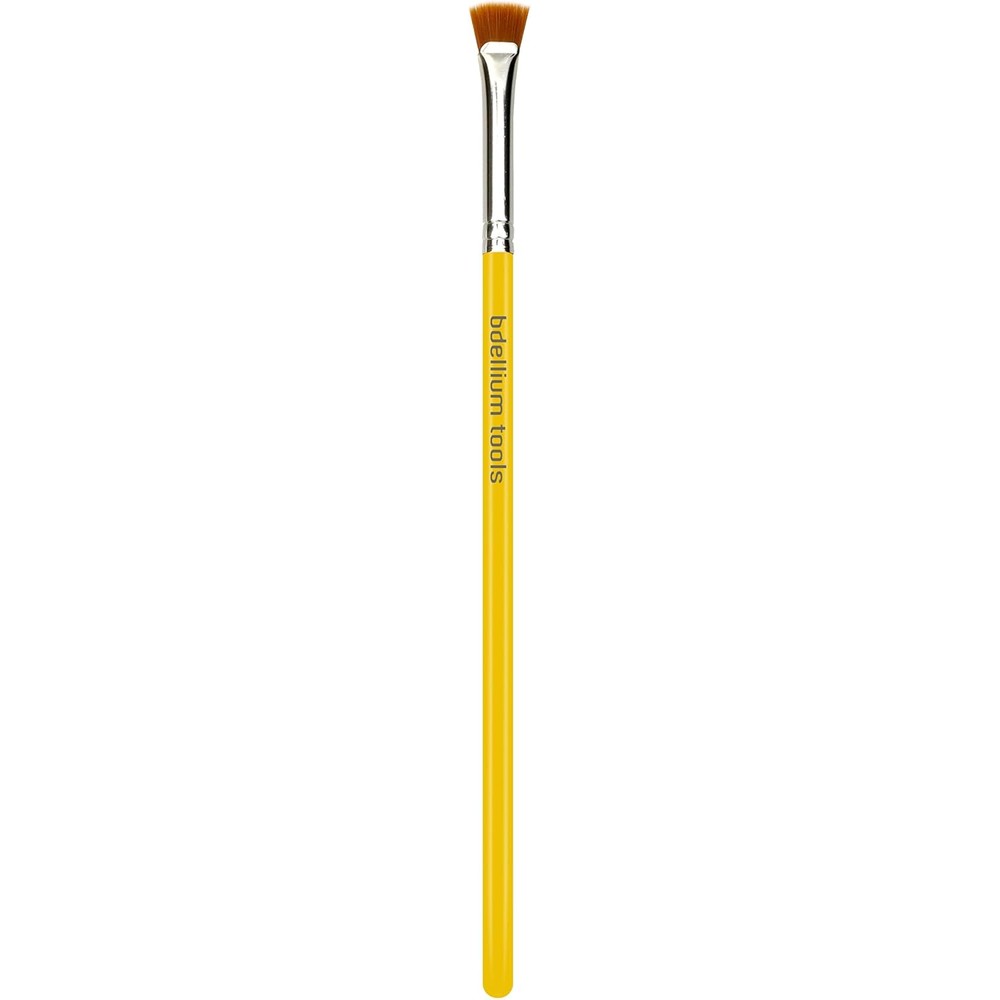 Bdellium Tools Studio Series 731 Mascara Fan brush front view showing yellow handle