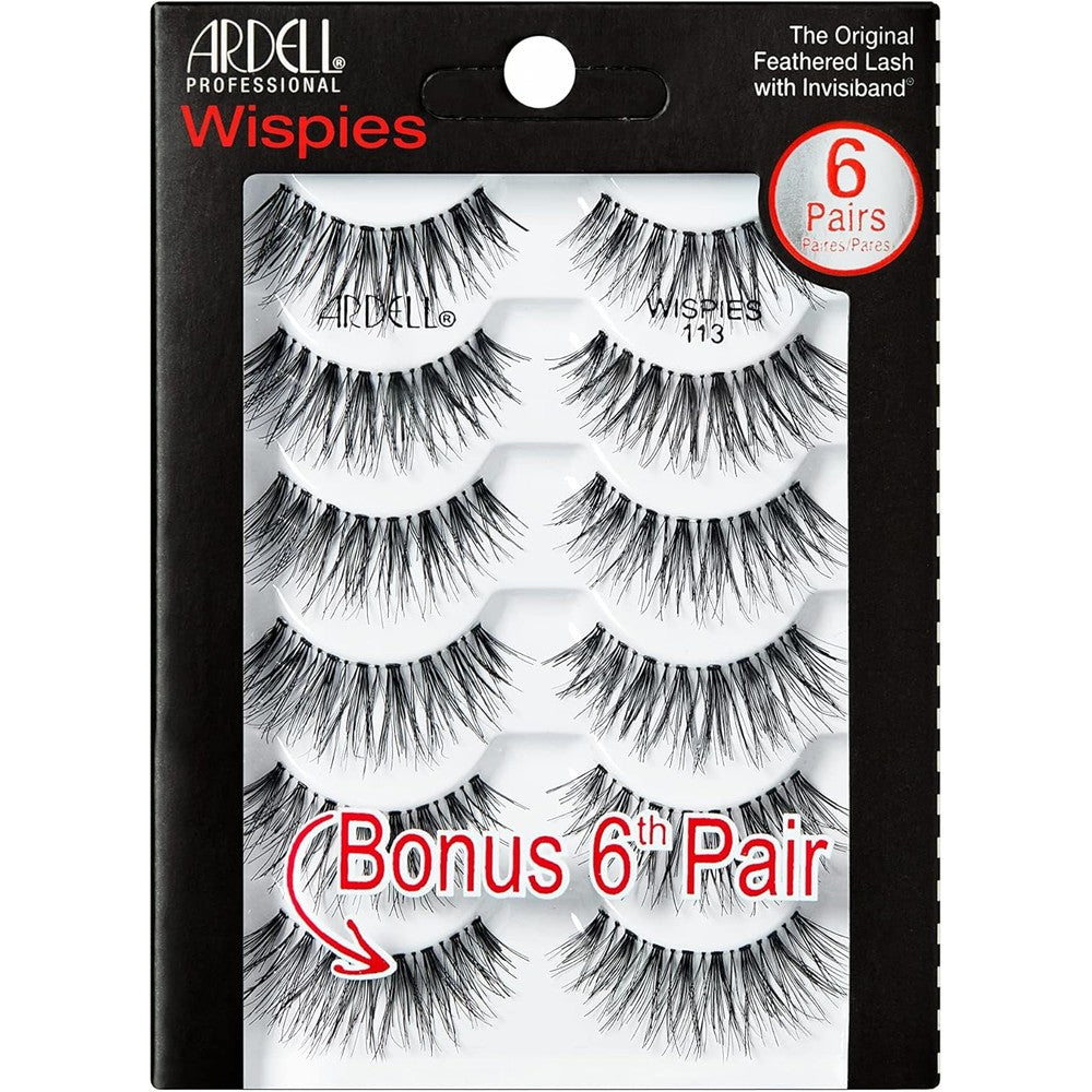 Ardell Wispies 113 False Eyelashes 6 pairs pack front view