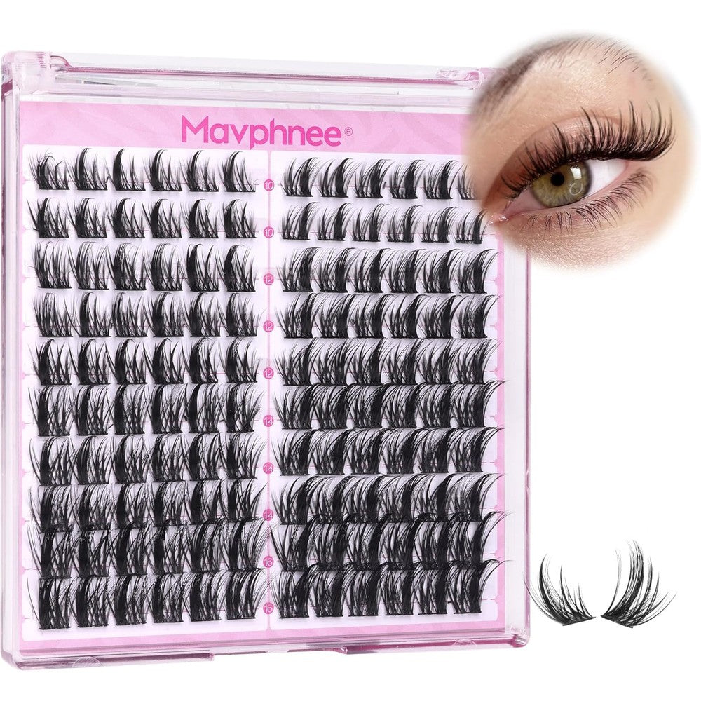 Mavphnee natural lash clusters 120 pieces set