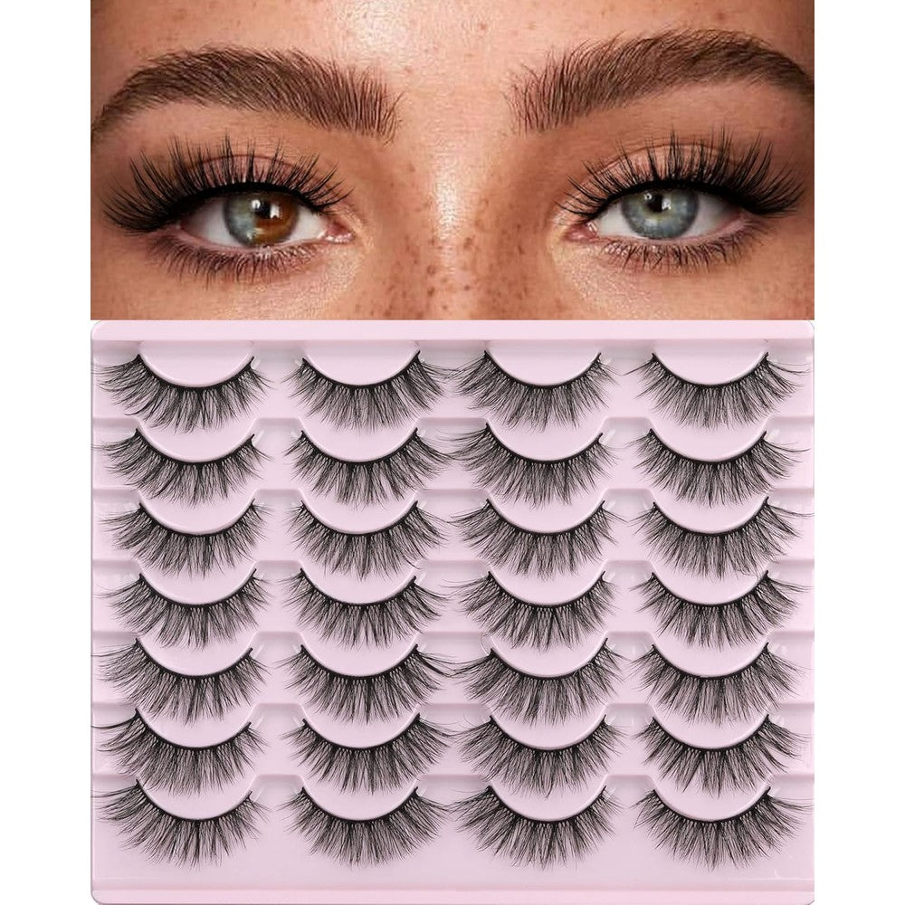 Kiromiro 14mm Faux 3D Mink False Eyelashes 14 pairs pack front view