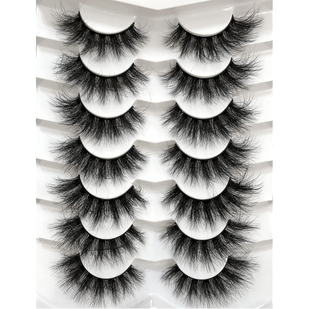 Pooplunch false eyelashes faux mink cat eye pack front view