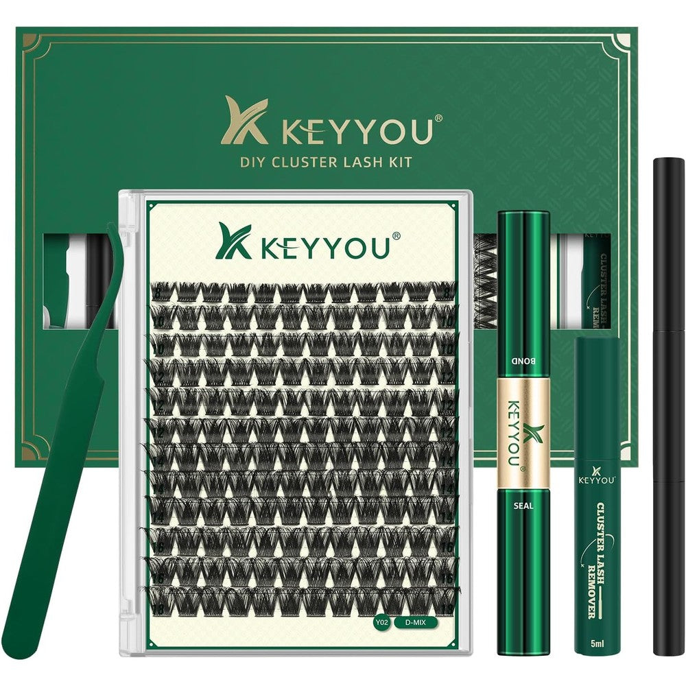 Keyyou Lash Clusters Kit 144pcs Y02 front view
