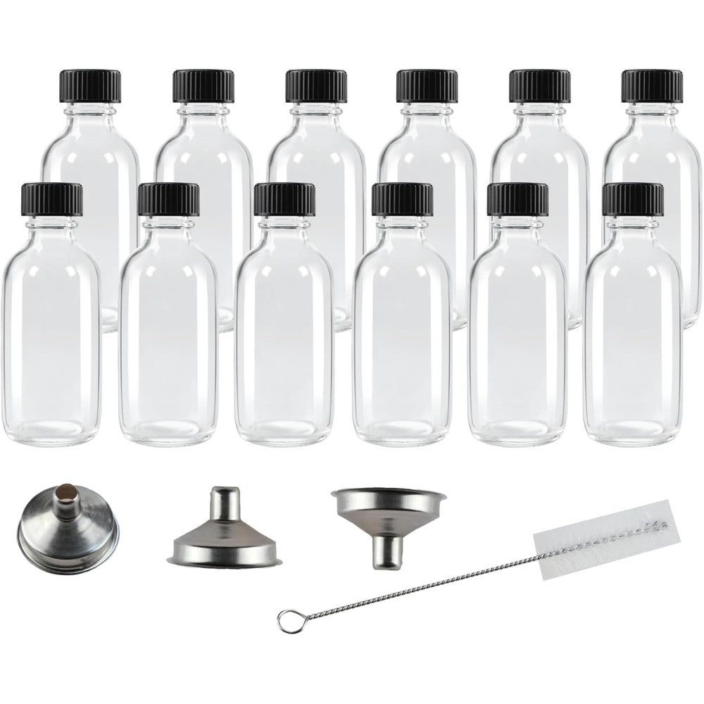 XHPHAPACK glass shot bottles 12 pack front view filled with ginger juice shots