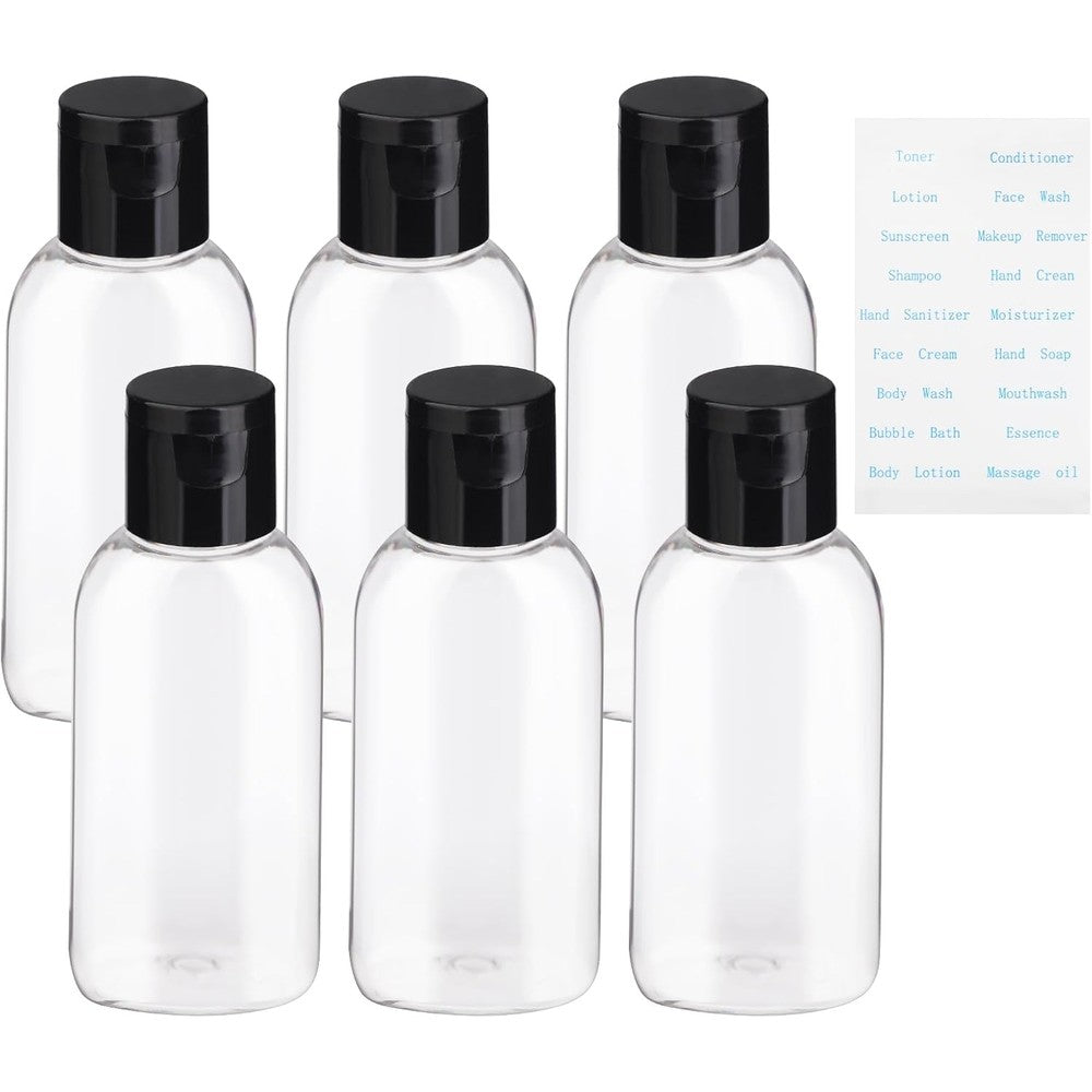Gungtien travel bottles for toiletries front view pack of six