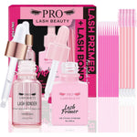 PRO LASHBEAUTY Lash Bonder and Primer Kit front view showing the two professional bottles