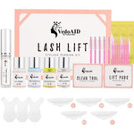VedoAID Eyelash Lift Kit front view showcasing the complete professional perming solutions and packaging.