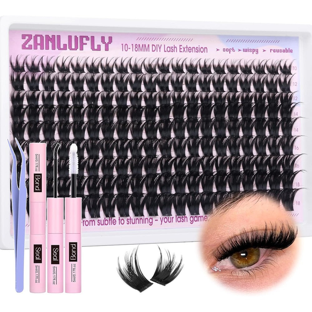 Zanlufly DIY lash clusters kit front view