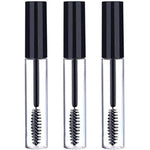 Sinen empty mascara tube wand front view clear cosmetic bottles with black caps