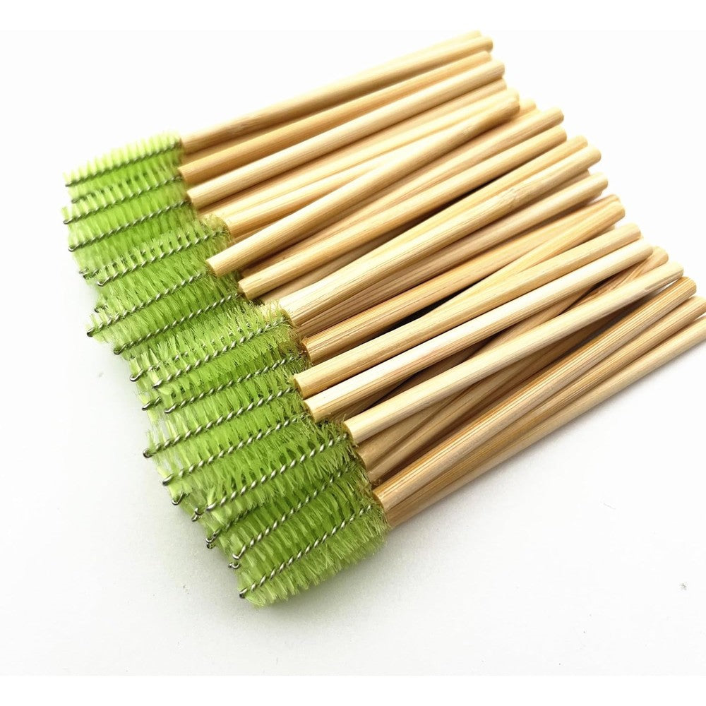 Angelie 100 piece disposable bamboo mascara wands front view
