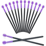 G2Plus 50 pieces silicone eyelash brushes purple front view