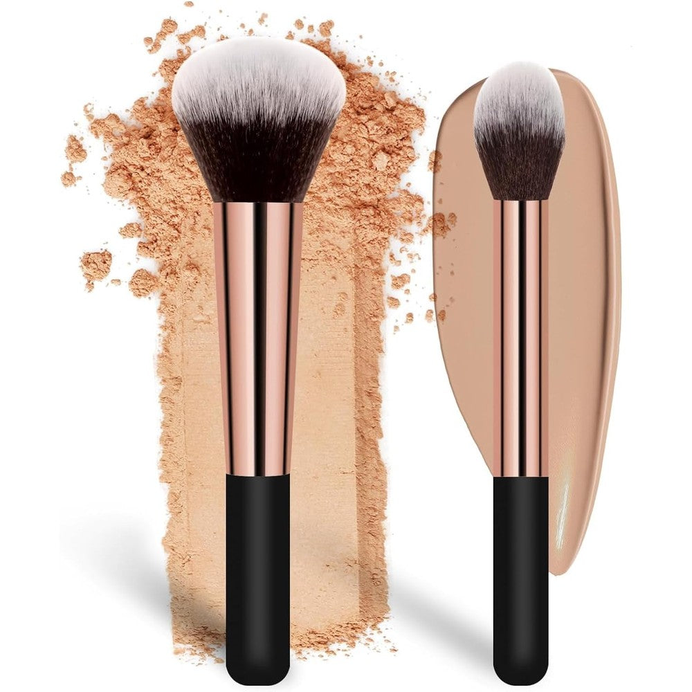 Banidy powder makeup brush and highlighter brush set front view
