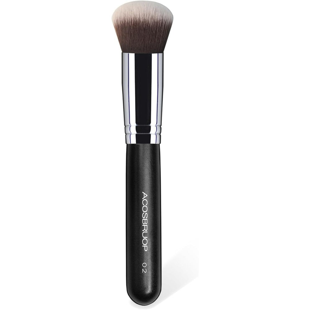 ACOSBRUOP Foundation Brush front view showing dense round top kabuki bristles