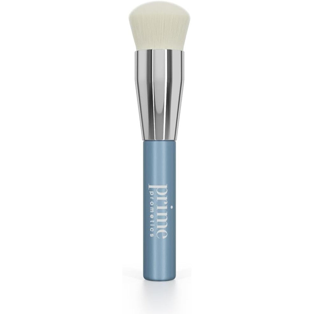 Prime Prometics PrimeSkin Liquid Foundation Brush front view showing high density bristles and blue handle