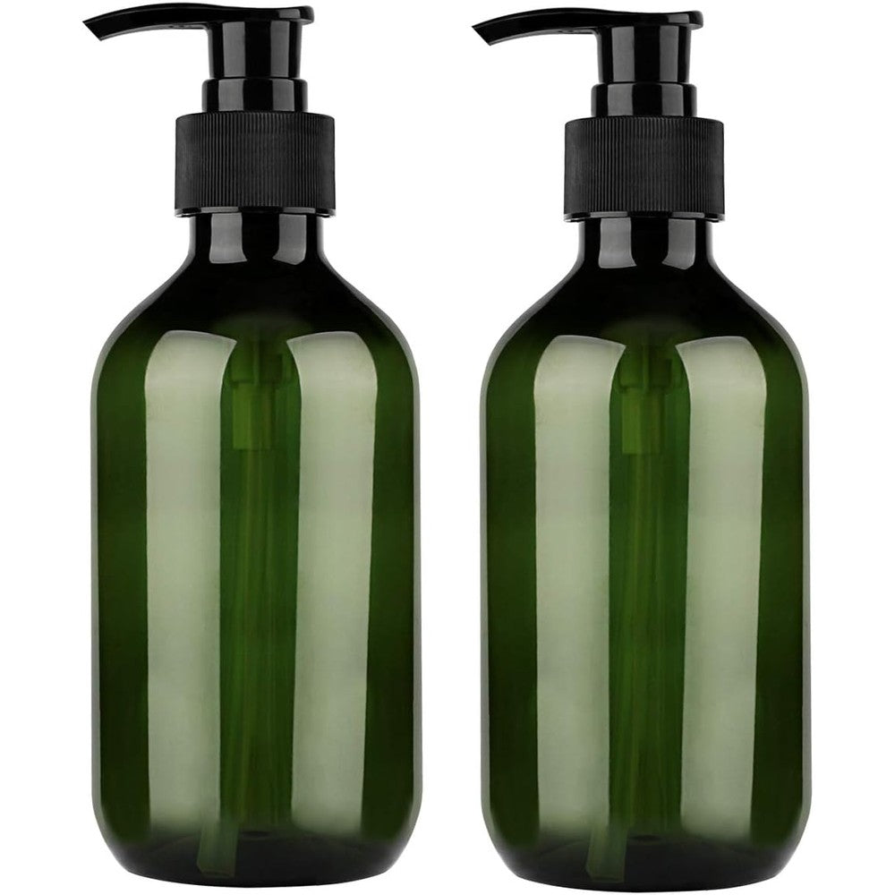 Yebeauty plastic pump bottle dispenser front view on a clean bathroom counter.
