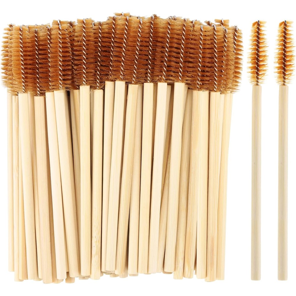 Tbestmax 100 piece disposable bamboo mascara wands front view