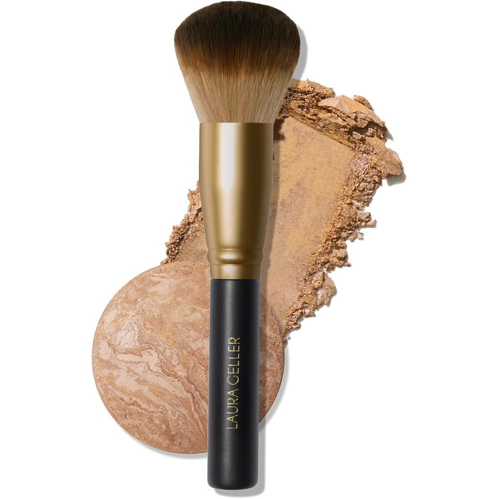 Laura Geller New York Full Face Powder Makeup Brush front view showing domed bristle head