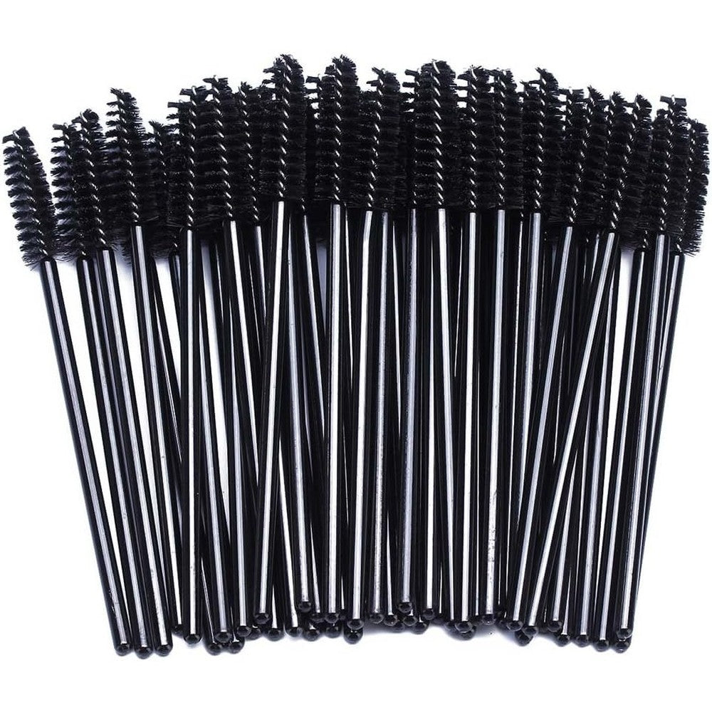 Btyms 100 pieces disposable eyelash spoolies brush front view