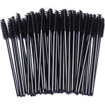 Btyms 100 pieces disposable eyelash spoolies brush front view