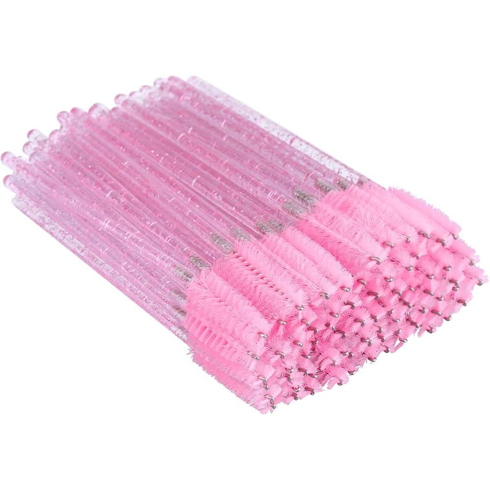 G2Plus 100 Pieces crystal eyelash mascara brushes front view