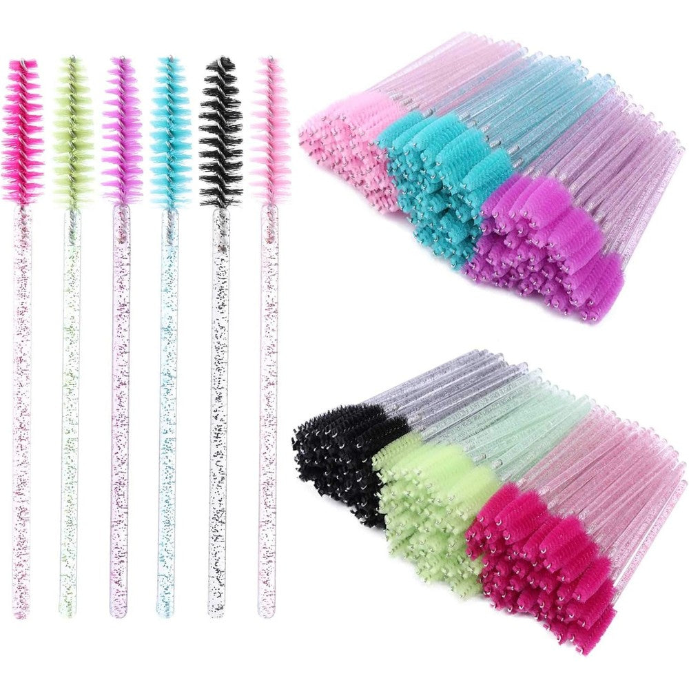 Tbestmax 300 disposable mascara wands in six assorted crystal colors
