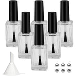 Agidea 6 pack empty nail polish bottles with brushes and mixing balls