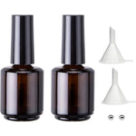 Agidea brown glass nail polish bottles with mixing balls for DIY aromatherapy oil