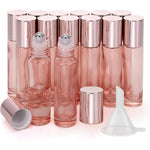 Kesell 14 pack clear glass roller bottles with stainless steel balls