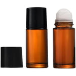 Junfamilee 2 pack 50ml brown glass roller bottles for essential oils and perfumes