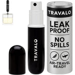 Travalo Classic HD perfume atomizer in sleek black with clear volume viewing window